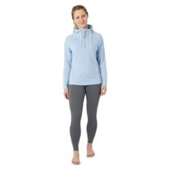 Horze Women's Ira Technical Half Zip Sweatshirt With High Neck - Cashmere Blue 10 Horze Women's Ira Technical Half Zip Sweatshirt With High Neck - Cashmere Blue -Tack Of The Day Store 659693 800 800