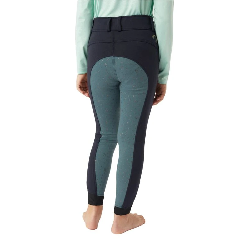 Horze Kids' Samara Full Seat Breeches - Dark Navy 4 Horze Kids' Samara Full Seat Breeches - Dark Navy - Image 4