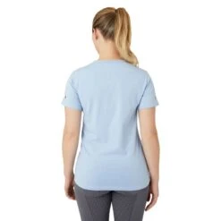 Horze Women's Zion Cotton Stretch T Shirt - Cashmere Blue -Tack Of The Day Store 660136 800 800