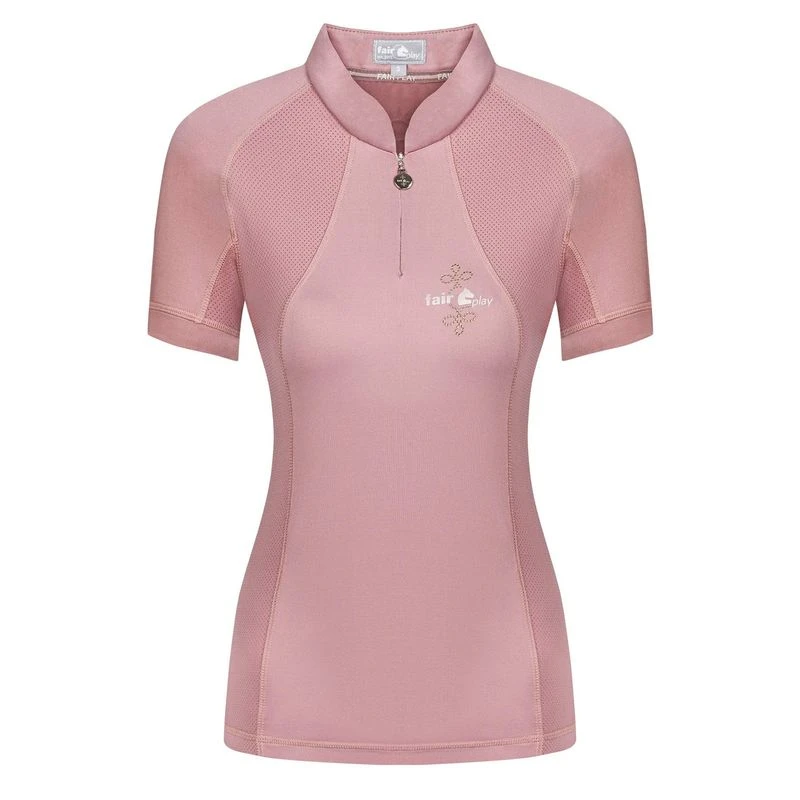 Fair Play Women's Paula Short Sleeve Tech Shirt - Dusty Pink 1 Fair Play Women's Paula Short Sleeve Tech Shirt - Dusty Pink