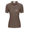 Fair Play Women's Paula Short Sleeve Tech Shirt - Taupe Grey