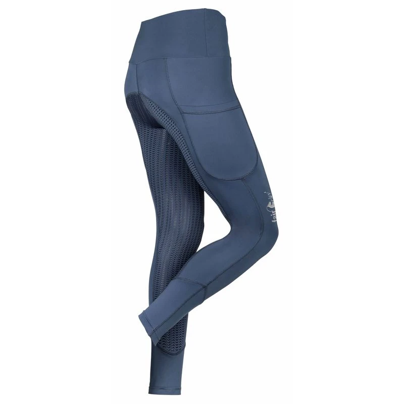 Fair Play Women's Pauline Full Seat Tights - Steel Blue 2 Fair Play Women's Pauline Full Seat Tights - Steel Blue - Image 2