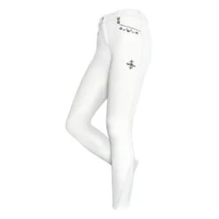 Fair Play Women's Johanna Fleur Knee Patch Breeches - White