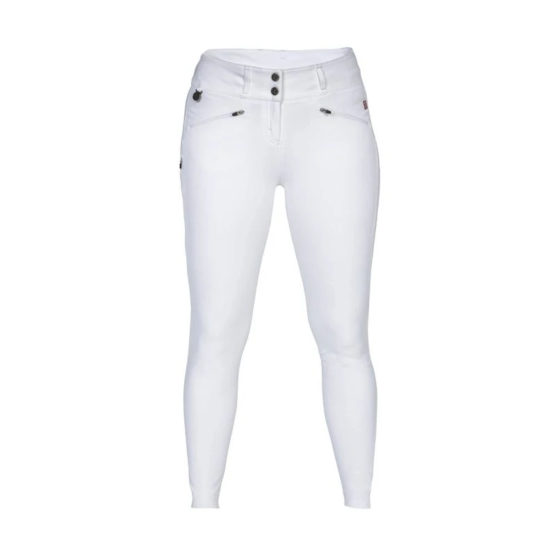 Back On Track Women's Katie Knee Patch Breeches - White 1 Back On Track Women's Katie Knee Patch Breeches - White