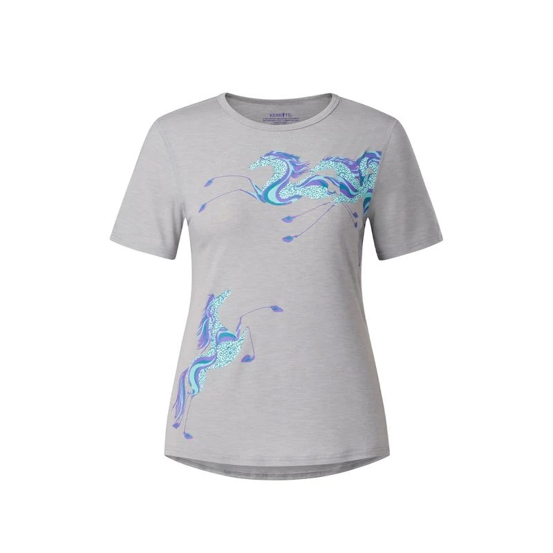Kerrits Women's Melody Horse Tee - Heather Grey 1 Kerrits Women's Melody Horse Tee - Heather Grey