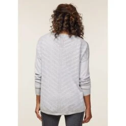 EQL Women's Chevron Pointelle Sweater - Heather Grey 7 EQL Women's Chevron Pointelle Sweater - Heather Grey -Tack Of The Day Store 669732 800 800