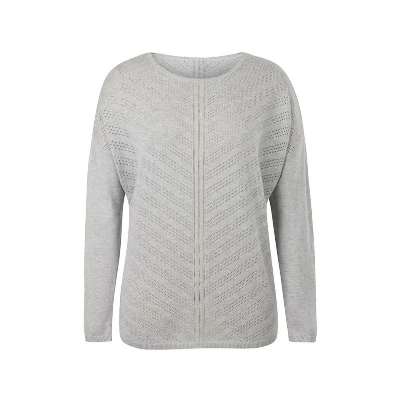 EQL Women's Chevron Pointelle Sweater - Heather Grey 5 EQL Women's Chevron Pointelle Sweater - Heather Grey - Image 5