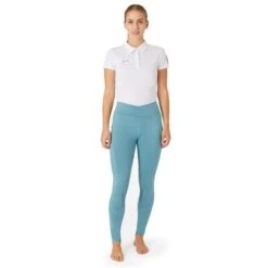 Horze Women's High Waist Full Seat Tights W/Phone Pocket - Artic Light Blue -Tack Of The Day Store 669785 800 800