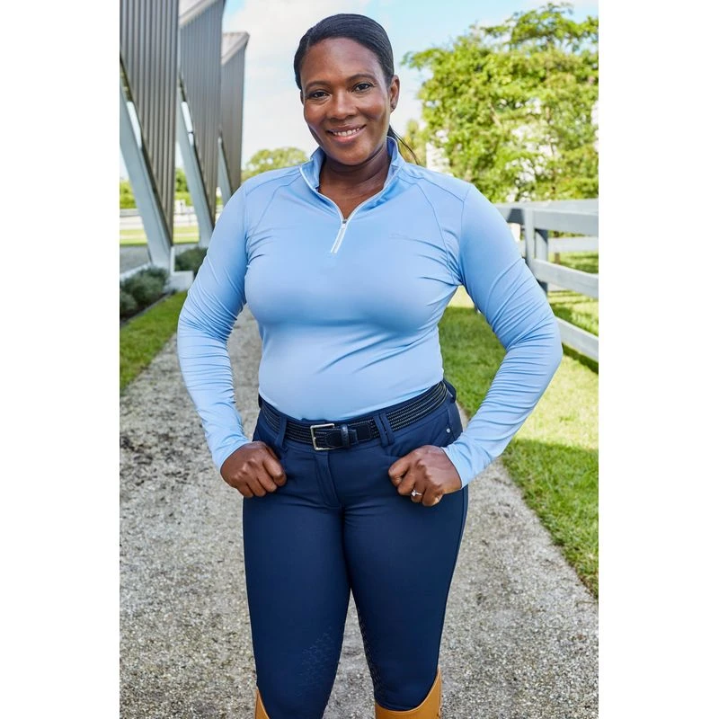 RJ Classics Women's Harper Silicone Knee Patch Breeches - Navy 2 RJ Classics Women's Harper Silicone Knee Patch Breeches - Navy - Image 2