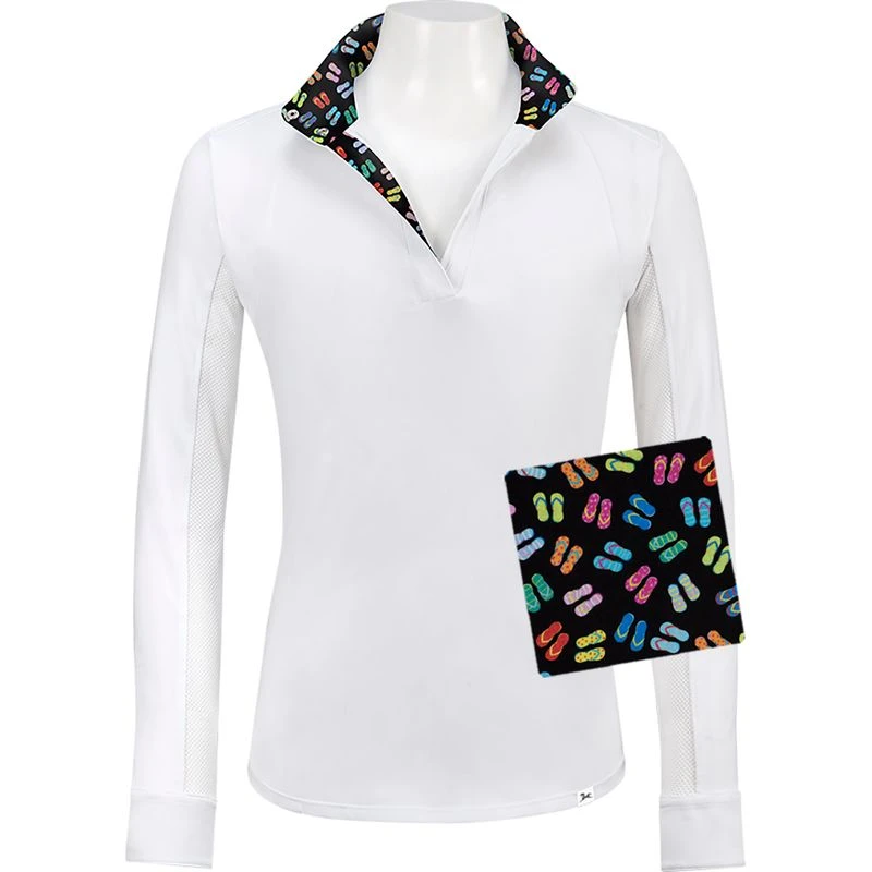 RJ Classics Kids' Maddie Jr 37.5 Show Shirt - White/Flip Flops 1 RJ Classics Kids' Maddie Jr 37.5 Show Shirt - White/Flip Flops