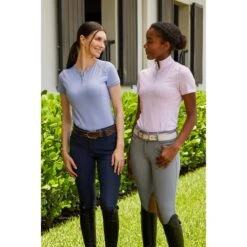 RJ Classics Women's Winnie Short Sleeve Tech Shirt - Mauve Mist Stripe -Tack Of The Day Store 675804 800 800