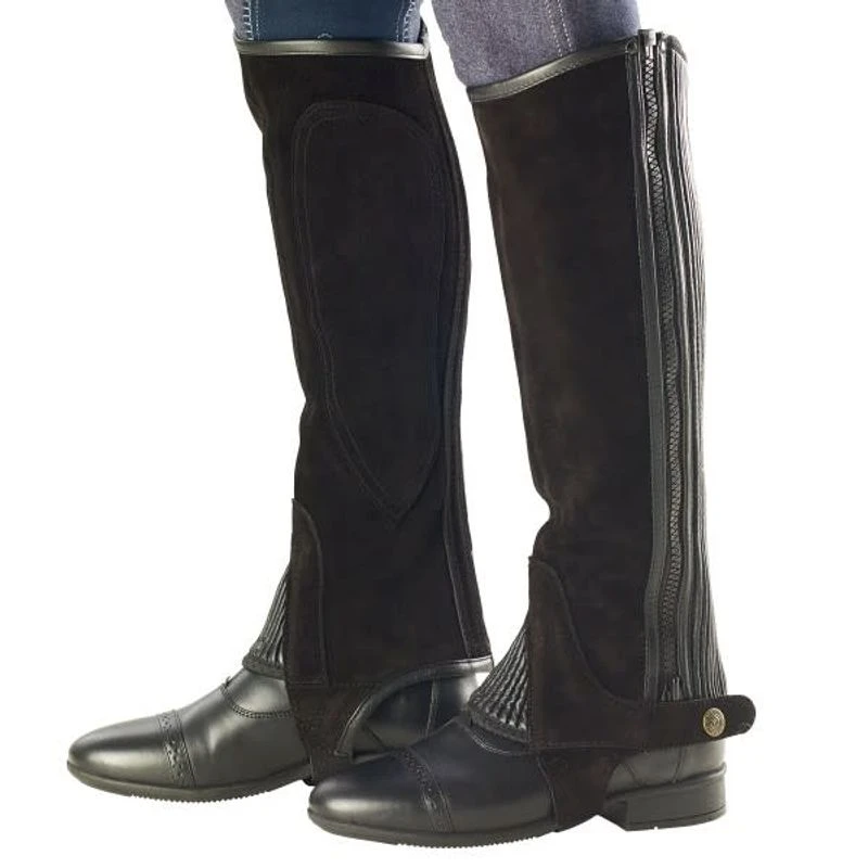 Ovation Pro Suede Half Chaps - Black 1 Ovation Pro Suede Half Chaps - Black