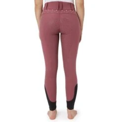Horze Women's High Waist Full Seat Breeches W/Crystals - Huckkleberry Purple -Tack Of The Day Store 677352 800 800