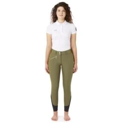 Horze Women's High Waist Full Seat Breeches W/Crystals - Winter Moss Green 6 Horze Women's High Waist Full Seat Breeches W/Crystals - Winter Moss Green -Tack Of The Day Store 677395 800 800