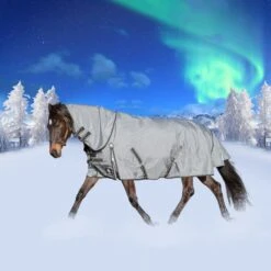 Equinavia Thunder360 Detachable Neck Heavy Weight Turnout Blanket 300g - Pewter Gray
