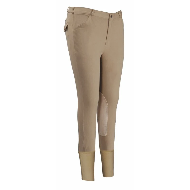 TuffRider Men's Patrol Knee Patch Breeches - Light Tan 1 TuffRider Men's Patrol Knee Patch Breeches - Light Tan