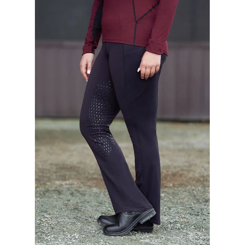 Kerrits Women's Thermo Tech Extended Grip Bootcuts - Black 4 Kerrits Women's Thermo Tech Extended Grip Bootcuts - Black - Image 4