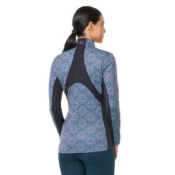 Kerrits Women's Rail Side Quarter Zip Tech Top - Iris Starlight -Tack Of The Day Store 681648 800 800
