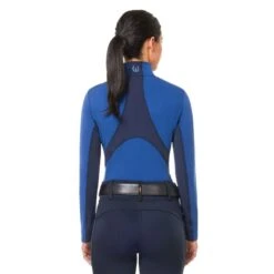 Kerrits Women's Rail Side Quarter Zip Tech Top - True Blue -Tack Of The Day Store 681707 800 800