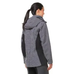 Kerrits Women's Rein Check Waterproof Shell - Black Houndstooth Plaid -Tack Of The Day Store 681769 800 800