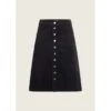 EQL Women's Soft Stretch Corduroy Skirt - Black