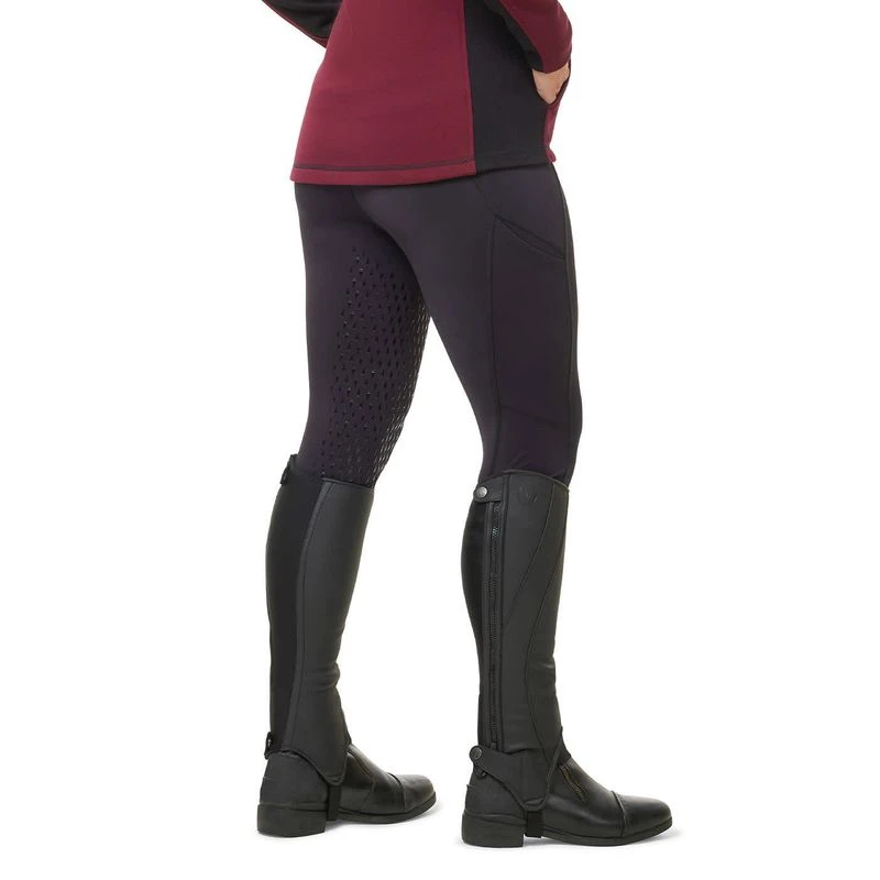 Kerrits Women's Thermo Tech 2.0 Extended Grip Tights - Black/Black 3 Kerrits Women's Thermo Tech 2.0 Extended Grip Tights - Black/Black - Image 3