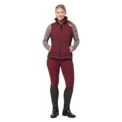 Kerrits Women's Full Motion Quilted Vest - Sangria -Tack Of The Day Store 682402 800 800