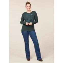 EQL Women's Held Long Sleeve T-Shirt - Hunter -Tack Of The Day Store 682494 800 800