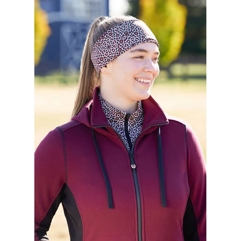 Kerrits Women's Rail Side Fleece Headband - Sangria Starlight 2 Kerrits Women's Rail Side Fleece Headband - Sangria Starlight - Image 2