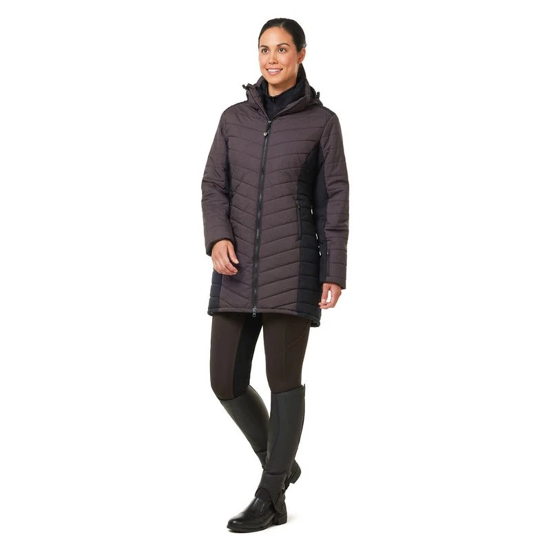 Kerrits Women's Horsey Houndstooth Insulated Parka - Java Houndstooth/Black 4 Kerrits Women's Horsey Houndstooth Insulated Parka - Java Houndstooth/Black - Image 4