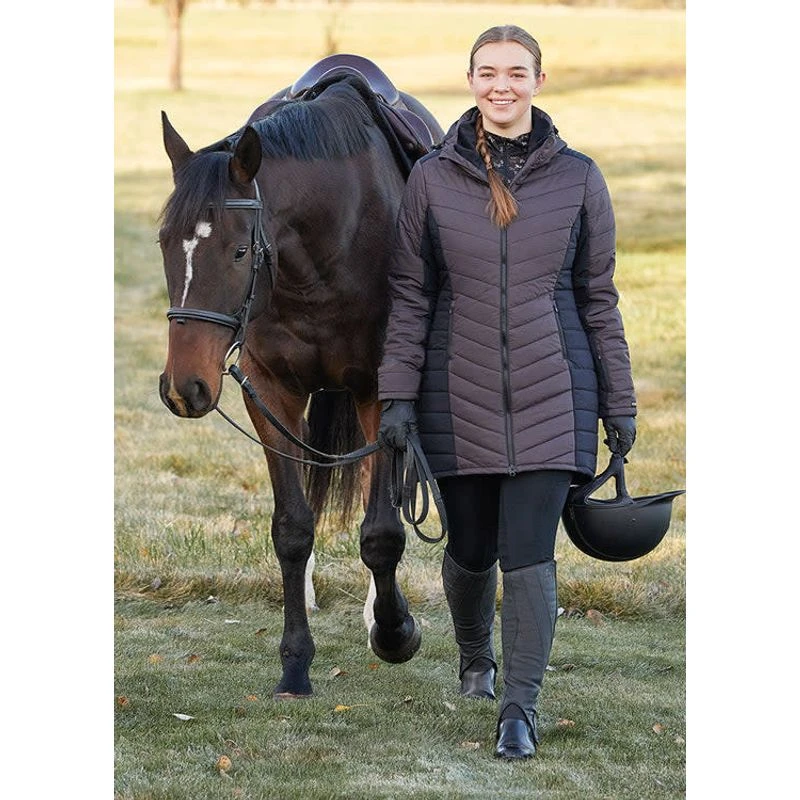 Kerrits Women's Horsey Houndstooth Insulated Parka - Java Houndstooth/Black 5 Kerrits Women's Horsey Houndstooth Insulated Parka - Java Houndstooth/Black - Image 5