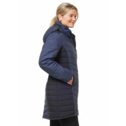 Kerrits Women's Horsey Houndstooth Insulated Parka - Ink Houndstooth/Black -Tack Of The Day Store 683240 800 800