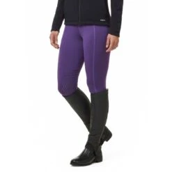 Kerrits Women's Power Stretch Knee Patch Pocket Tights - Huckleberry -Tack Of The Day Store 683628 800 800