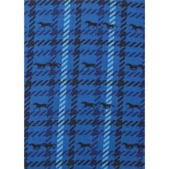Kerrits Women's Muzzle Nuzzle Fleece Half Zip - True Blue Plaid Pasture -Tack Of The Day Store 687566 800 800