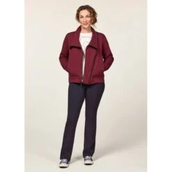 EQL Women's Wrap Front Fleece Jacket - Sangria -Tack Of The Day Store 688304 800 800