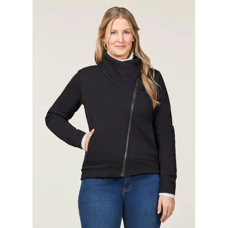 EQL Women's Wrap Front Fleece Jacket - Black 3 EQL Women's Wrap Front Fleece Jacket - Black - Image 3
