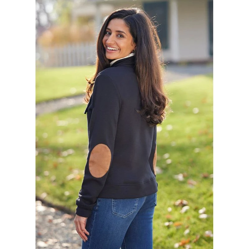 EQL Women's Wrap Front Fleece Jacket - Black 7 EQL Women's Wrap Front Fleece Jacket - Black - Image 7