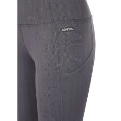 Kerrits Women's Fleece Lite II Knee Patch Tights - Peppercorn Herringbone -Tack Of The Day Store 688595 800 800