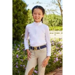 RJ Classics Kids' Maddie Jr 37.5 Show Shirt - White/Green Meadows 5 RJ Classics Kids' Maddie Jr 37.5 Show Shirt - White/Green Meadows -Tack Of The Day Store 691405 800 800