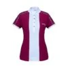 Fair Play Women's Claire Short Sleeve Competition Shirt - Burgundy/White