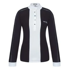 Fair Play Women's Claire Long Sleeve Competition Shirt - Black/White