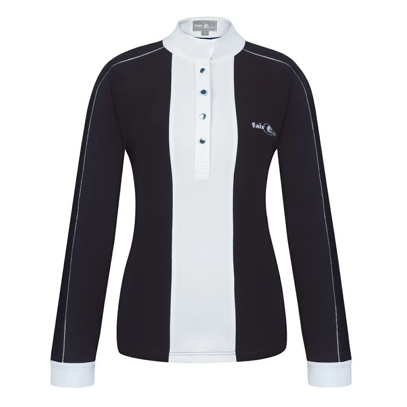 Fair Play Women's Claire Long Sleeve Competition Shirt - Black/White 1 Fair Play Women's Claire Long Sleeve Competition Shirt - Black/White