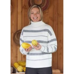 EQL Women's Railway Stripe Sweater - Soft White/Black 11 EQL Women's Railway Stripe Sweater - Soft White/Black -Tack Of The Day Store 694418 800 800