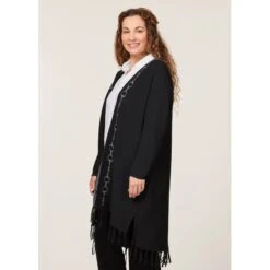 EQL Women's Bits & Fringe Cardigan - Black/Sterling -Tack Of The Day Store 694500 800 800