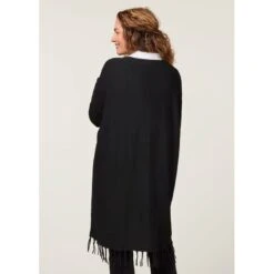 EQL Women's Bits & Fringe Cardigan - Black/Sterling -Tack Of The Day Store 694501 800 800