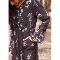 EQL Women's Gwenyth Ecovero Tunic Dress - Java Hunt Field Floral -Tack Of The Day Store 694577 800 800