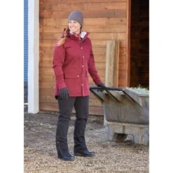 Kerrits Women's Winter Workhorse Barn Jacket - Sangria -Tack Of The Day Store 694628 800 800