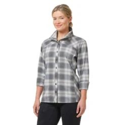 Kerrits Women's Not Just A Barn Shirt - Peppercorn Plaid 10 Kerrits Women's Not Just A Barn Shirt - Peppercorn Plaid -Tack Of The Day Store 694838 800 800