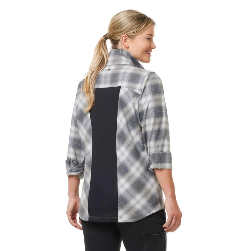 Kerrits Women's Not Just A Barn Shirt - Peppercorn Plaid 4 Kerrits Women's Not Just A Barn Shirt - Peppercorn Plaid - Image 4