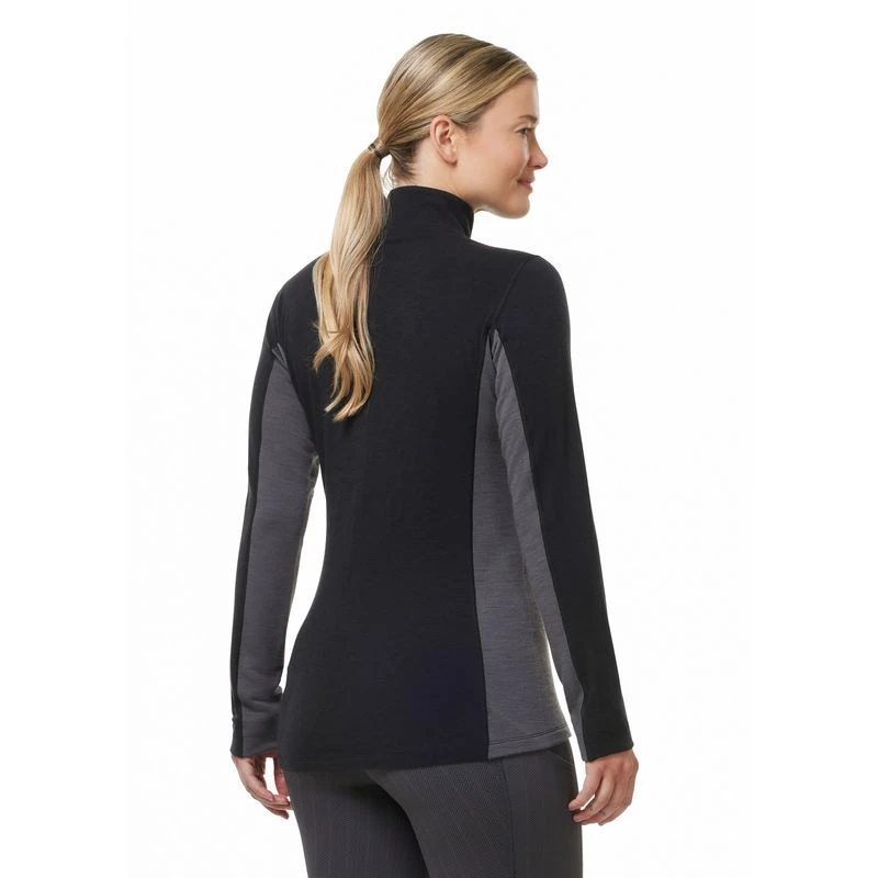 Kerrits Women's Stable Temp Merino Wool Quarter Zip Top - Black 3 Kerrits Women's Stable Temp Merino Wool Quarter Zip Top - Black - Image 3